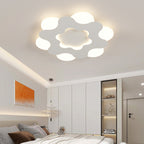 Contemporary Nordic Flower Shape Iron Acrylic Lampshade LED Flush Mount Ceiling Light For Bedroom