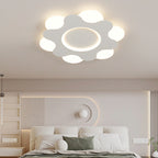 Contemporary Nordic Flower Shape Iron Acrylic Lampshade LED Flush Mount Ceiling Light For Bedroom