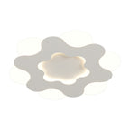 Contemporary Nordic Flower Shape Iron Acrylic Lampshade LED Flush Mount Ceiling Light For Bedroom