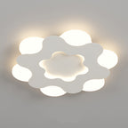 Contemporary Nordic Flower Shape Iron Acrylic Lampshade LED Flush Mount Ceiling Light For Bedroom