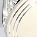 Modern Luxury Round Square Petal Crystal Glass Lampshade Hardware 4/5/6 - Light Flush Mount Ceiling Light For Living Room