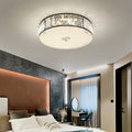 Modern Luxury Round Square Petal Crystal Glass Lampshade Hardware 4/5/6 - Light Flush Mount Ceiling Light For Living Room