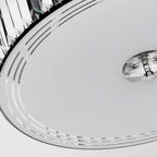 Modern Luxury Round Square Petal Crystal Glass Lampshade Hardware 4/5/6 - Light Flush Mount Ceiling Light For Living Room