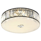 Modern Luxury Round Square Petal Crystal Glass Lampshade Hardware 4/5/6 - Light Flush Mount Ceiling Light For Living Room