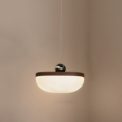 Contemporary Retro Semicircle Roto-molding Acrylic Lampshade Iron LED Pendant Light For Dining Room