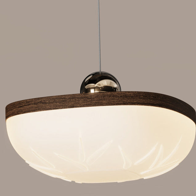 Contemporary Retro Semicircle Roto-molding Acrylic Lampshade Iron LED Pendant Light For Dining Room