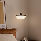 Contemporary Retro Semicircle Roto-molding Acrylic Lampshade Iron LED Pendant Light For Dining Room