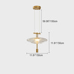 Modern Luxury Dome Oval Glass Lampshade Iron LED Pendant Light For Dining Room