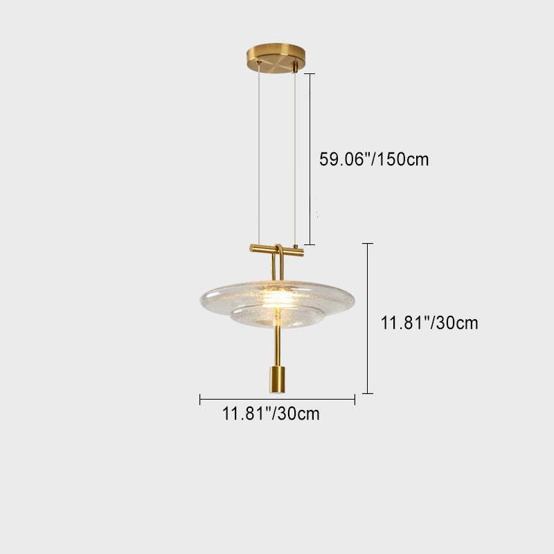 Modern Luxury Dome Oval Glass Lampshade Iron LED Pendant Light For Dining Room
