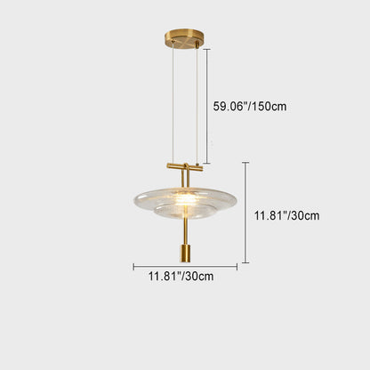 Modern Luxury Dome Oval Glass Lampshade Iron LED Pendant Light For Dining Room