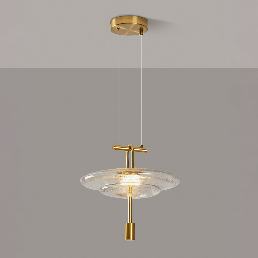 Modern Luxury Dome Oval Glass Lampshade Iron LED Pendant Light For Dining Room