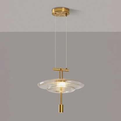 Modern Luxury Dome Oval Glass Lampshade Iron LED Pendant Light For Dining Room