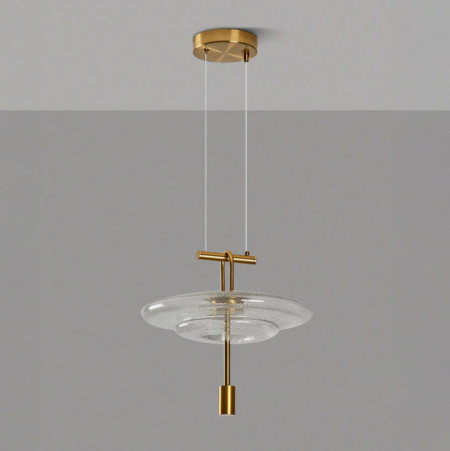 Modern Luxury Dome Oval Glass Lampshade Iron LED Pendant Light For Dining Room