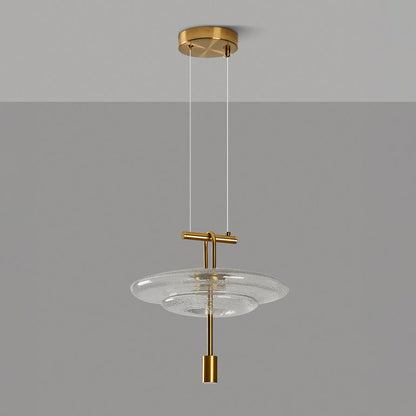 Modern Luxury Dome Oval Glass Lampshade Iron LED Pendant Light For Dining Room