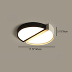 Contemporary Simplicity Round Square Splicing Aluminum Iron Acrylic Lampshade LED Flush Mount Ceiling Light For Bedroom