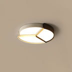 Contemporary Simplicity Round Square Splicing Aluminum Iron Acrylic Lampshade LED Flush Mount Ceiling Light For Bedroom