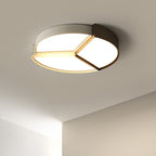 Contemporary Simplicity Round Square Splicing Aluminum Iron Acrylic Lampshade LED Flush Mount Ceiling Light For Bedroom