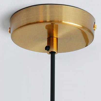 Contemporary Scandinavian Dome Disc Half Glass Lampshade Hardware 1 - Light Pendant Light For Dining Room