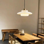 Contemporary Scandinavian Dome Disc Half Glass Lampshade Hardware 1 - Light Pendant Light For Dining Room