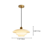 Contemporary Scandinavian Dome Disc Half Glass Lampshade Hardware 1 - Light Pendant Light For Dining Room