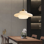 Contemporary Scandinavian Dome Disc Half Glass Lampshade Hardware 1 - Light Pendant Light For Dining Room