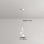 Contemporary Creative Dome Curve Stitching Flowers Iron Aluminum Silicone LED Pendant Light For Bedroom