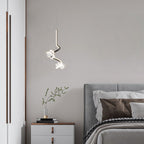 Contemporary Creative Dome Curve Stitching Flowers Iron Aluminum Silicone LED Pendant Light For Bedroom