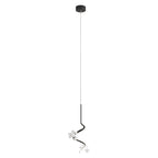 Contemporary Creative Dome Curve Stitching Flowers Iron Aluminum Silicone LED Pendant Light For Bedroom