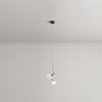 Contemporary Creative Dome Curve Stitching Flowers Iron Aluminum Silicone LED Pendant Light For Bedroom