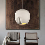 Contemporary Scandinavian Irregular Cylinder Full Polystyrene 1 - Light Pendant Light For Dining Room