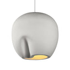Contemporary Scandinavian Irregular Cylinder Full Polystyrene 1 - Light Pendant Light For Dining Room
