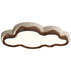 Contemporary Retro Cloud Shape Iron PE Lampshade LED Flush Mount Ceiling Light For Bedroom
