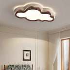Contemporary Retro Cloud Shape Iron PE Lampshade LED Flush Mount Ceiling Light For Bedroom