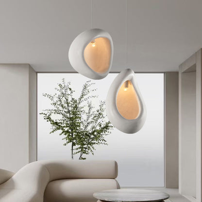 Contemporary Scandinavian Water Drop Full Polystyrene 1 - Light Pendant Light For Dining Room