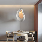 Contemporary Scandinavian Water Drop Full Polystyrene 1 - Light Pendant Light For Dining Room