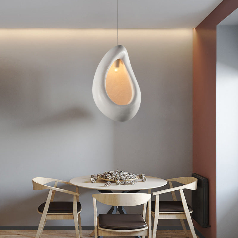 Contemporary Scandinavian Water Drop Full Polystyrene 1 - Light Pendant Light For Dining Room