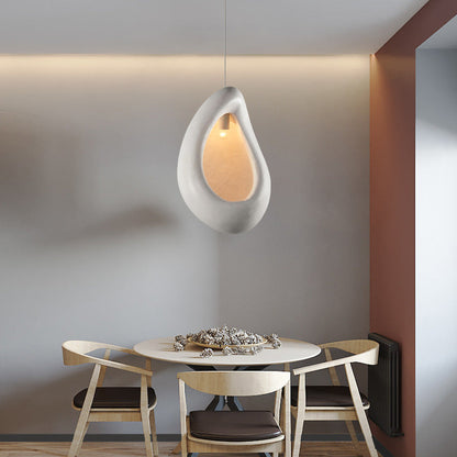 Contemporary Scandinavian Water Drop Full Polystyrene 1 - Light Pendant Light For Dining Room