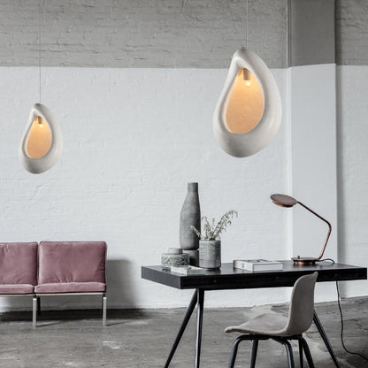 Contemporary Scandinavian Water Drop Full Polystyrene 1 - Light Pendant Light For Dining Room