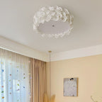 Contemporary Creative Round PVC Flowers Lampshade Iron 4/5/6 - Light Flush Mount Ceiling Light For Bedroom