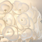 Contemporary Creative Round PVC Flowers Lampshade Iron 4/5/6 - Light Flush Mount Ceiling Light For Bedroom