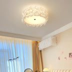 Contemporary Creative Round PVC Flowers Lampshade Iron 4/5/6 - Light Flush Mount Ceiling Light For Bedroom