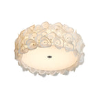 Contemporary Creative Round PVC Flowers Lampshade Iron 4/5/6 - Light Flush Mount Ceiling Light For Bedroom