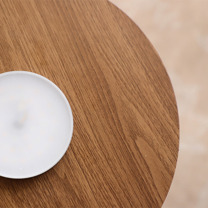 Contemporary Retro Round Disc Iron Acrylic Lampshade LED Flush Mount Ceiling Light For Bedroom