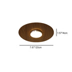 Contemporary Retro Round Disc Iron Acrylic Lampshade LED Flush Mount Ceiling Light For Bedroom