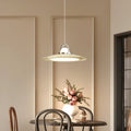Contemporary Scandinavian Dome UFO Shape Iron PE Lampshade LED Pendant Light For Dining Room