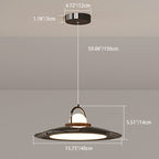 Contemporary Scandinavian Dome UFO Shape Iron PE Lampshade LED Pendant Light For Dining Room