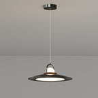 Contemporary Scandinavian Dome UFO Shape Iron PE Lampshade LED Pendant Light For Dining Room