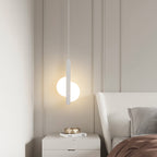 Modern Simplicity Dome Half Cut Circle Iron Acrylic Lampshade LED Pendant Light for Bedroom BulbSquare