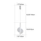Modern Simplicity Dome Half Cut Circle Iron Acrylic Lampshade LED Pendant Light for Bedroom BulbSquare