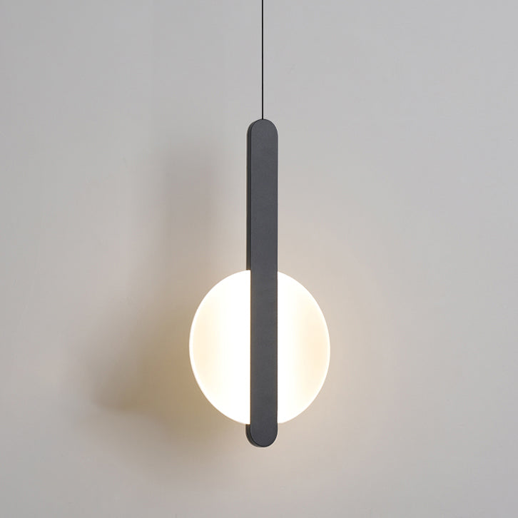 Modern Simplicity Dome Half Cut Circle Iron Acrylic Lampshade LED Pendant Light for Bedroom BulbSquare